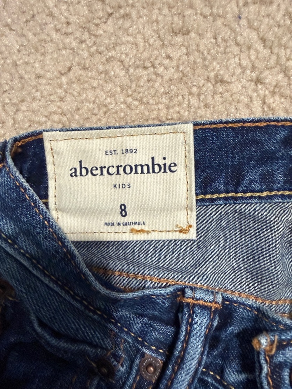 Abercrombie & Fitch Boys Dark Blue Straight Jeans - Picture 3 of 3